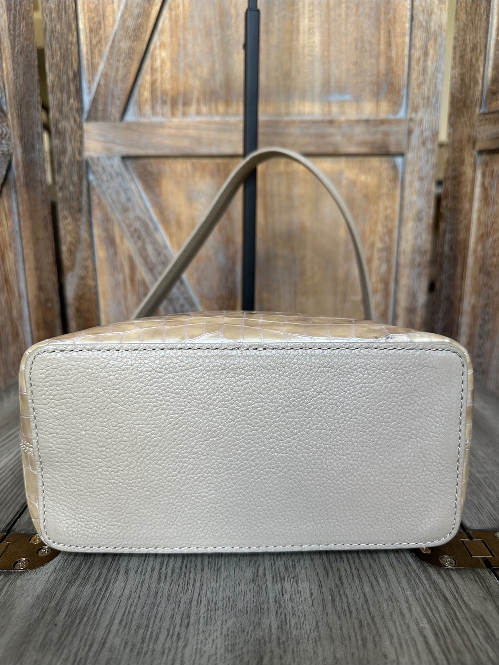 Brighton Cherie Beachwood Patent Croc-Embossed Leather Shoulder Bag Purse - Picture 5 of 16